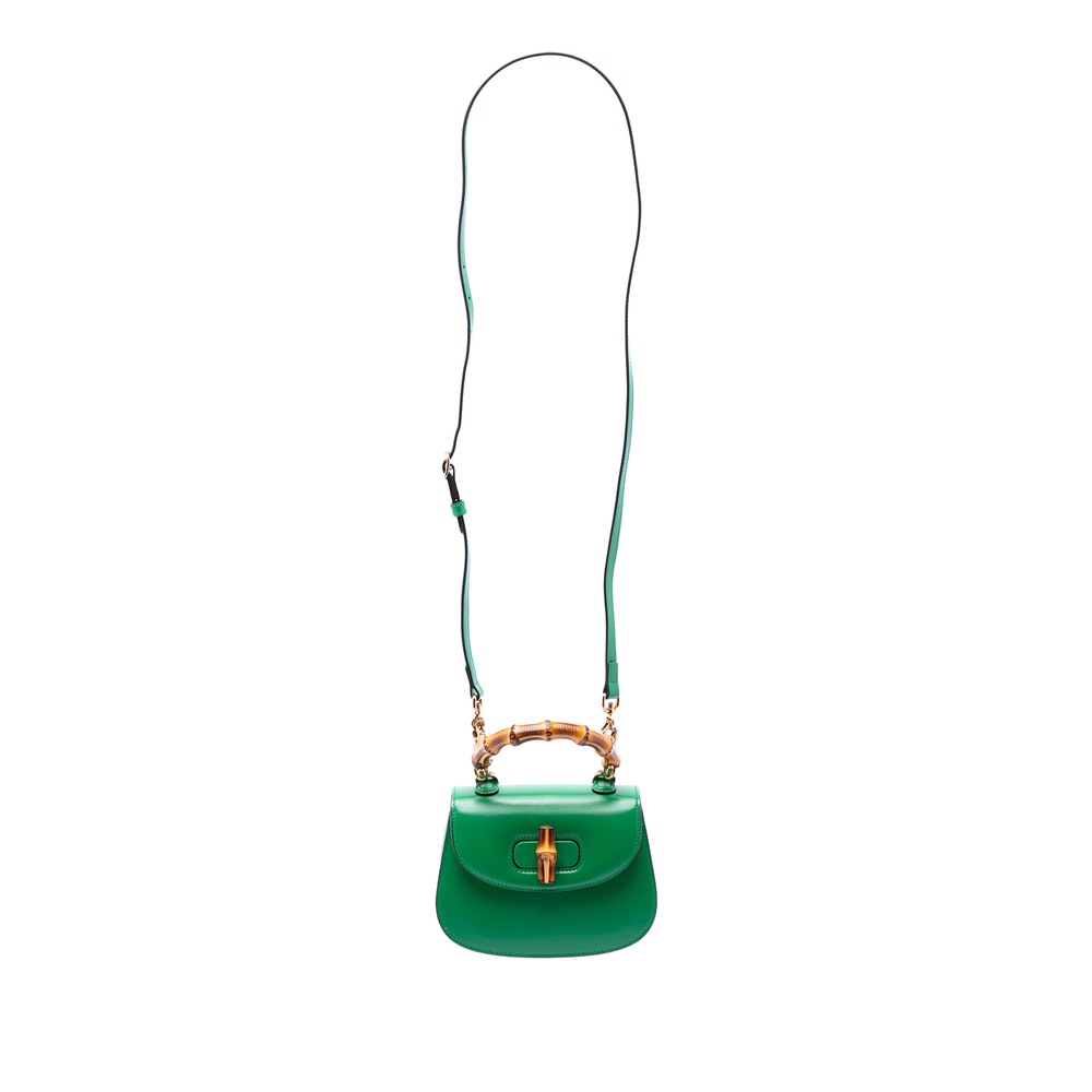 Pre-Loved Gucci Mini Calfskin 1947 Bamboo Top Handle Bag - Picture 1 of 8